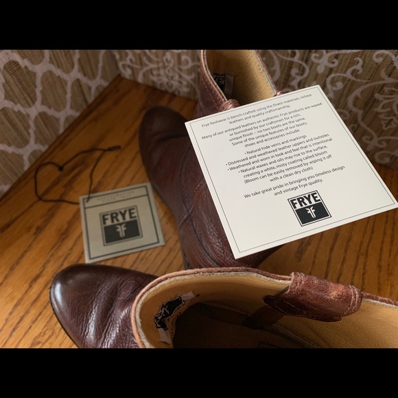 Frye Jaden Roper Brown Leather Boots W5.5 - Picture 9 of 9